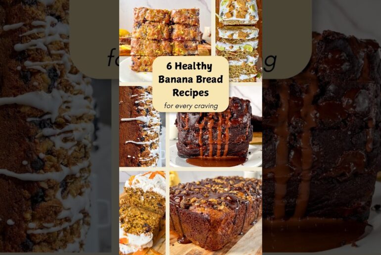 6 Healthy Banana Bread Recipes For Every Craving #healthydessert #bananabread #bananarecipe #baking