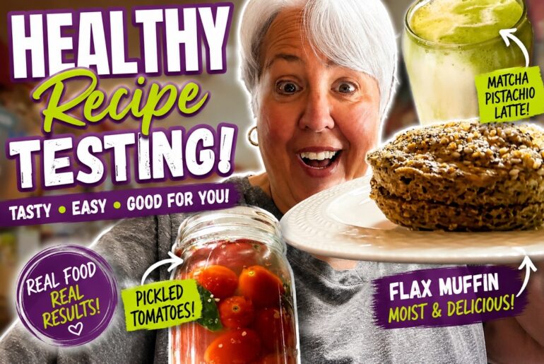 Recipe Testing Gone Delicious! Flax Muffins + Easy Pickled Tomatoes | Healthy Recipes