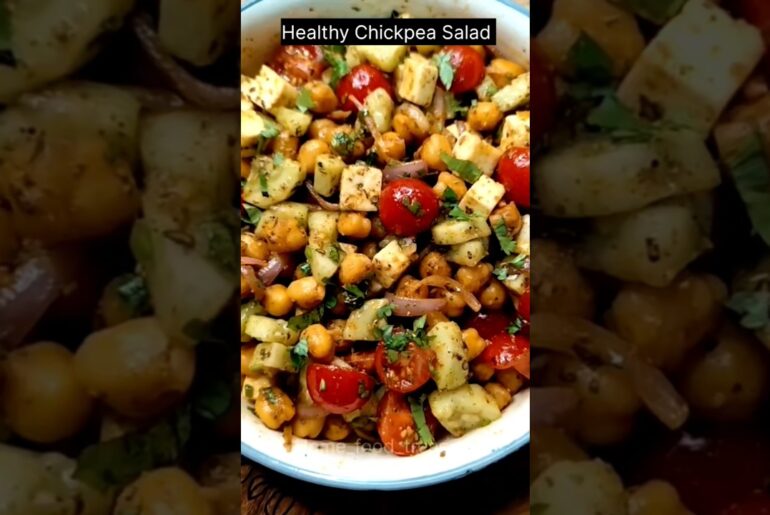 Healthy Chickpea Salad #shorts #ytshorts #chickpeasalad #healthysalad #weightloss #homefoodtreasure