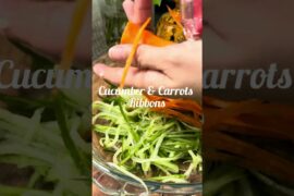 Healthy salad in 5 minutes  #QuickRecipes #5MinuteRecipe #SaladIdeas #VeggieNoodles #CucumberSalad