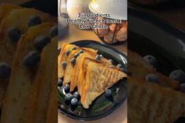 3 Ingredients Healthy french toast | Low calorie  #frenchtoast #healthybreakfast #weightloss