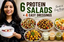 6 High Protein Salad Recipes + 4 Easy Dressings | Quick And Healthy Salads