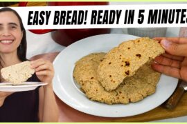 Easy 2-Ingredients Healthy Bread! Ready in 5 minutes only!