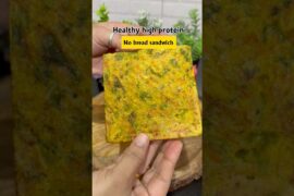 No Bread Sandwich l High Protein Moong Dal Sandwich with Cheese | #highprotein #healthyfood #shorts