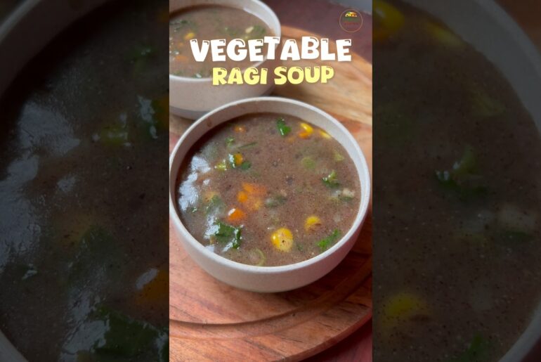Vegetable Ragi Soup | Healthy & Tasty Ragi Soup |#ytshorts #fyp  #vegetablesoup #youtube #shorts