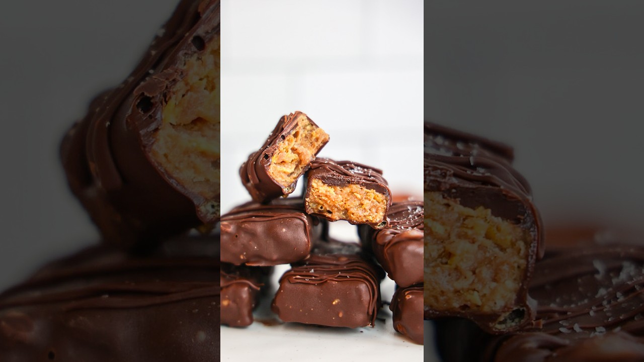 Healthier Butterfingers that taste better than the real thing #healthydessert #recipe #healthyeating Healthier Butterfingers that taste better than the real thing #healthydessert #recipe #healthyeating