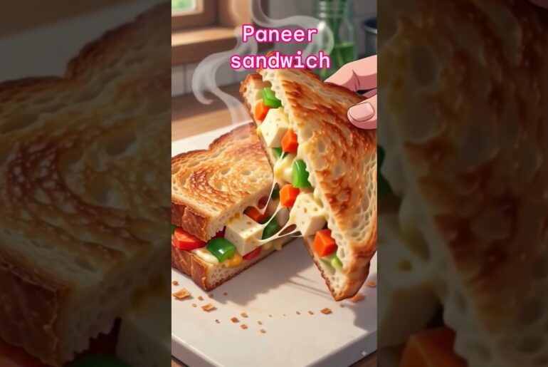 healthy SNACKS PANEER SANDWICH #shorts #shortvideo #ghiblistyle