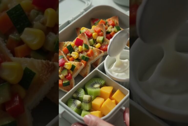Miniature kids healthy lunch box series day1