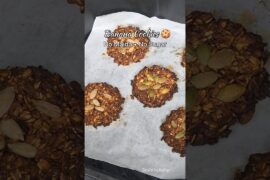 Healthy Banana Oat Cookies | No Maida, No Sugar#shorts #airfryerrecipes #recipe #cookies #food #oats