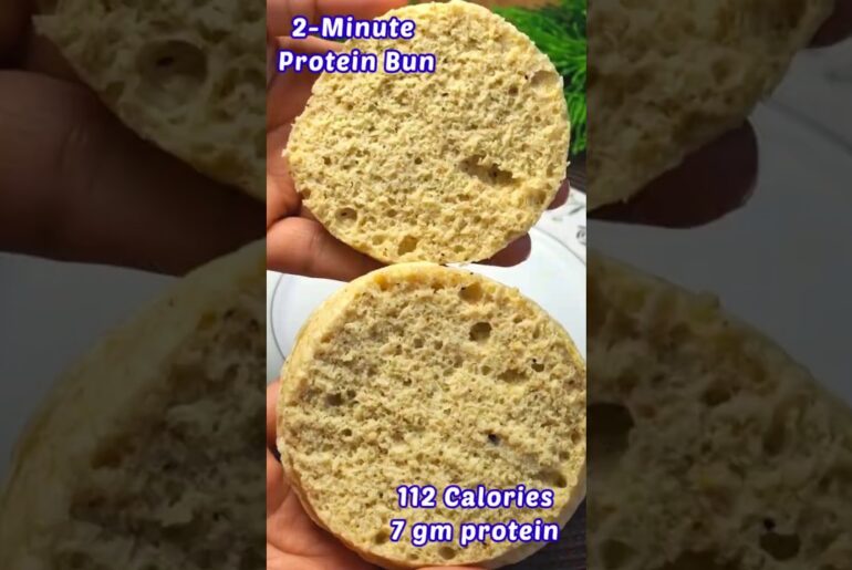 2 Minute 112-Calorie Protein Bun | Low Calorie Food | Healthy Diet @CalorieControlMenu