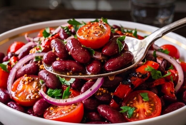 Healthy Salad Recipe for Weight Loss | Easy Tomato & Bean Salad