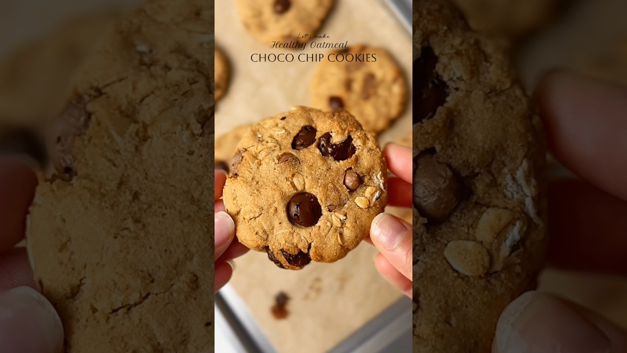 No Butter No Sugar Healthy Oatmeal Chocolate Chip Cookies #recipe #shorts #healthysnacks #cookies No Butter No Sugar Healthy Oatmeal Chocolate Chip Cookies #recipe #shorts #healthysnacks #cookies