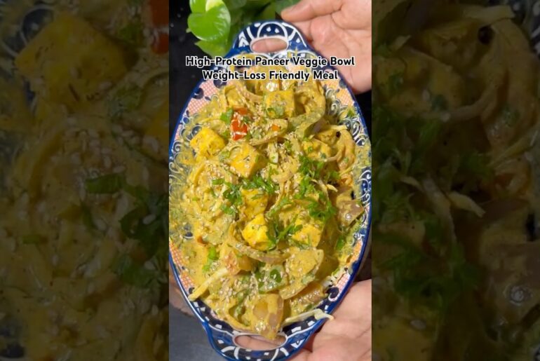 High-Protein Paneer Veggie Bowl #subscribe #HighProteinRecipe #shorts #HealthyRecipes