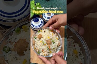 Healthy veg fried rice #shorts #asmr #friedrice #vegfriedricerecipe #food
