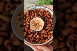 Non Fried Pasta Chips | Healthy Chips | Healthy Snack #shorts #recipe #healthysnacks #pastachips