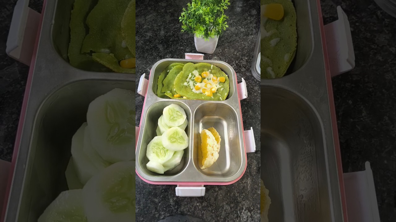 Let’s Pack My 4-Year-Old Daughter’s Lunch Box! Palak cheese uttapam #lunchboxideas Let’s Pack My 4-Year-Old Daughter’s Lunch Box! Palak cheese uttapam #lunchboxideas