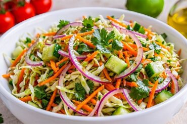 This Mediterranean Cucumber & Onion Salad! It helps burn belly fat and make weight loss so simple