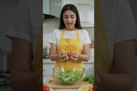 Healthy Fresh Green Salad Recipe | Easy Weight Loss Salad #food #cookingshorts #fitfood