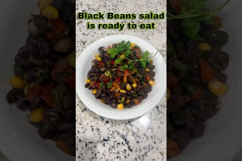 Healthy Black Bean Salad Recipe | Easy & Delicious #healthyfood #cookingshorts