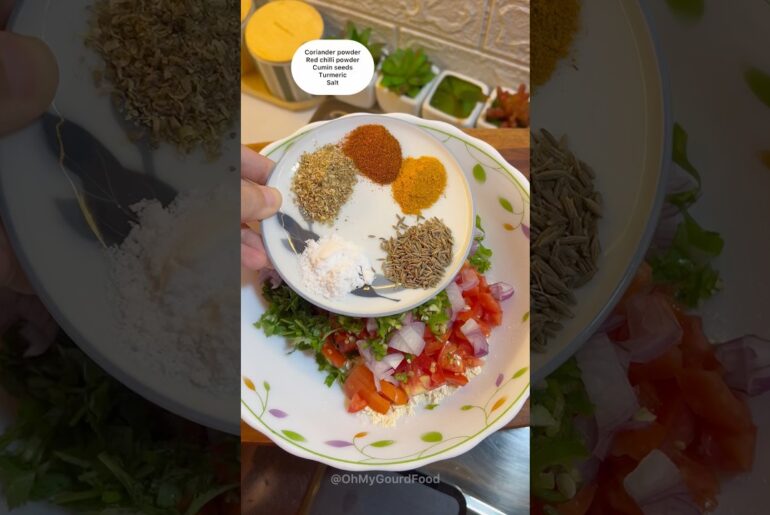 Healthy breakfast recipe | Besan chilla #recipe #food #healthy #shorts #fyp
