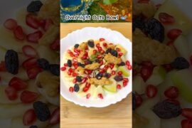 Overnight Oats Bowl With Chia Seeds | Healthy Breakfast Bowl #shorts #oats #breakfast #viral #food