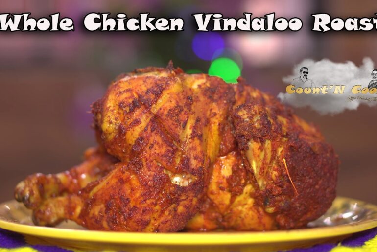 Chicken Whole Oilless Vindaloo Roast | Healthy Weight Loss Recipe 4K English CountNCook