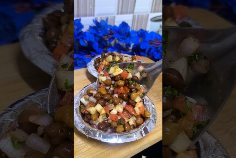 Healthy kala Chana Chaat Recipe # Chana Chaat Recipe Healthy Salad Recipe #ytshorts #recipe #shorts