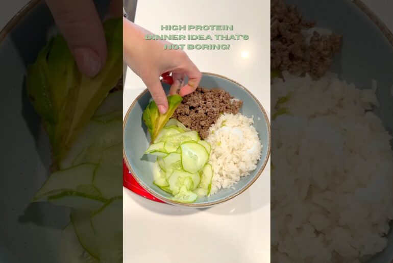 high protein ground beef bowl #highprotein #dinnerideas #healthyfood #healthydinner #trendingshorts