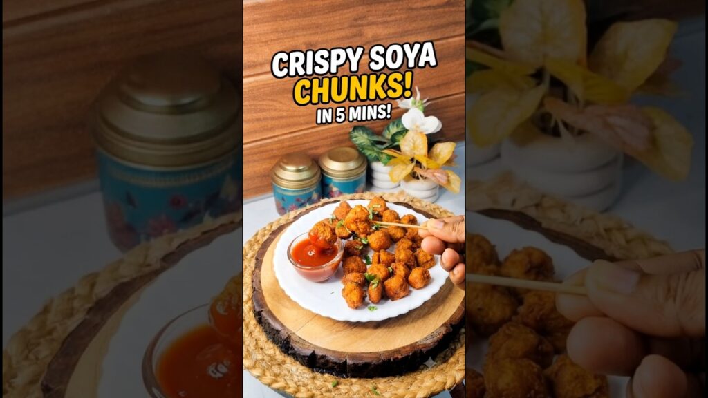 5 Minutes Recipe | Crispy Soya Chunks |  #shorts #soya #soyabean #viral #trending