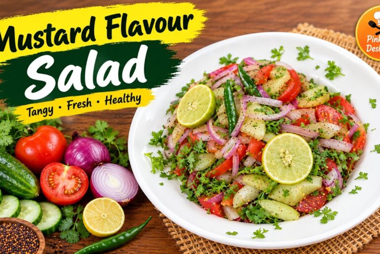 Mustard Flavour Salad Recipe | Tangy & Healthy Indian Salad | Easy Salad Recipe