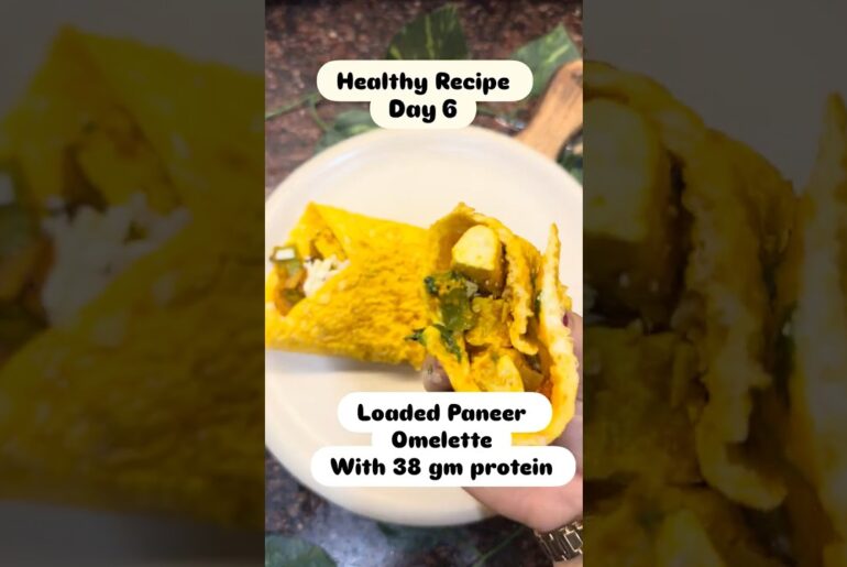 Paneer Loaded Omelette | High Protein Breakfast | Weight Loss Diet | Quick Recipe #viral