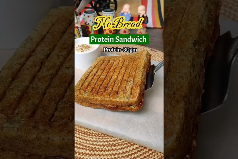 No Bread protein Sandwich,easy breakfast recipe #sandwich #easyrecipe #shorts #healthysandwich