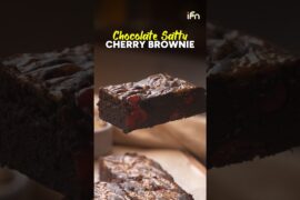 Sattu Brownie with Cherry & Chocolate | Healthy Snack Recipes #shorts