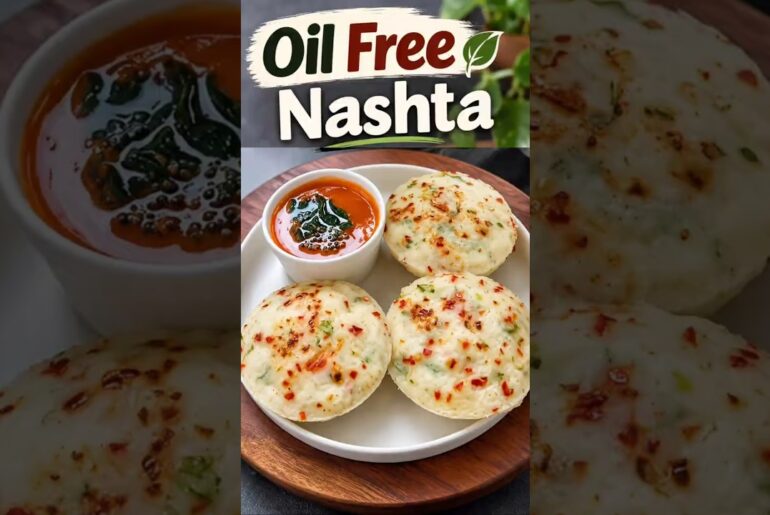 Oil Free Breakfast recipe | Instant Suji Snack Recipe|#shorts#healthy#recipe  #breakfast#tifinrecipe