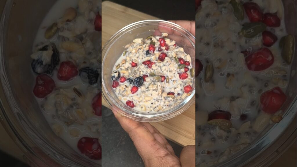 Over Night Oats Recipe| Healthy Breakfast Recipes #health #shorts #viral
