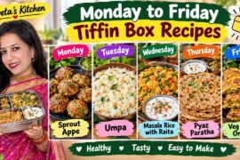 Monday to Friday 5 Minutes Healthy Breakfast Ideas | Tiffin Recipes | Nashta | Kids Lunchbox Recipes