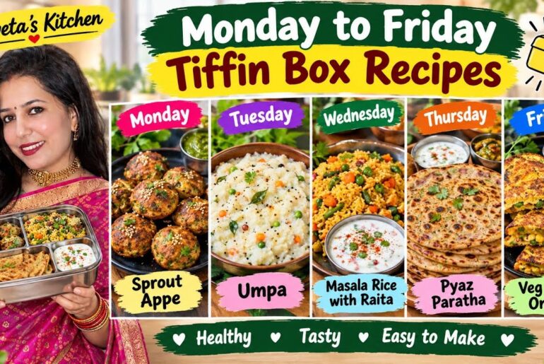 Monday to Friday 5 Minutes Healthy Breakfast Ideas | Tiffin Recipes | Nashta | Kids Lunchbox Recipes