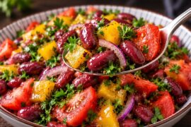 Tomatoes, Onions and Beans: Healthy Salad Recipe for Weight Loss