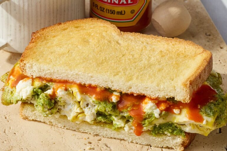 Lora McLaughlin Peterson: Pesto-Feta Egg Sandwich Recipe
