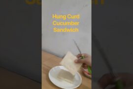 Hung Curd Cucumber Sandwich Recipe | Weight Loss Sandwich | Creamy & Healthy #shorts