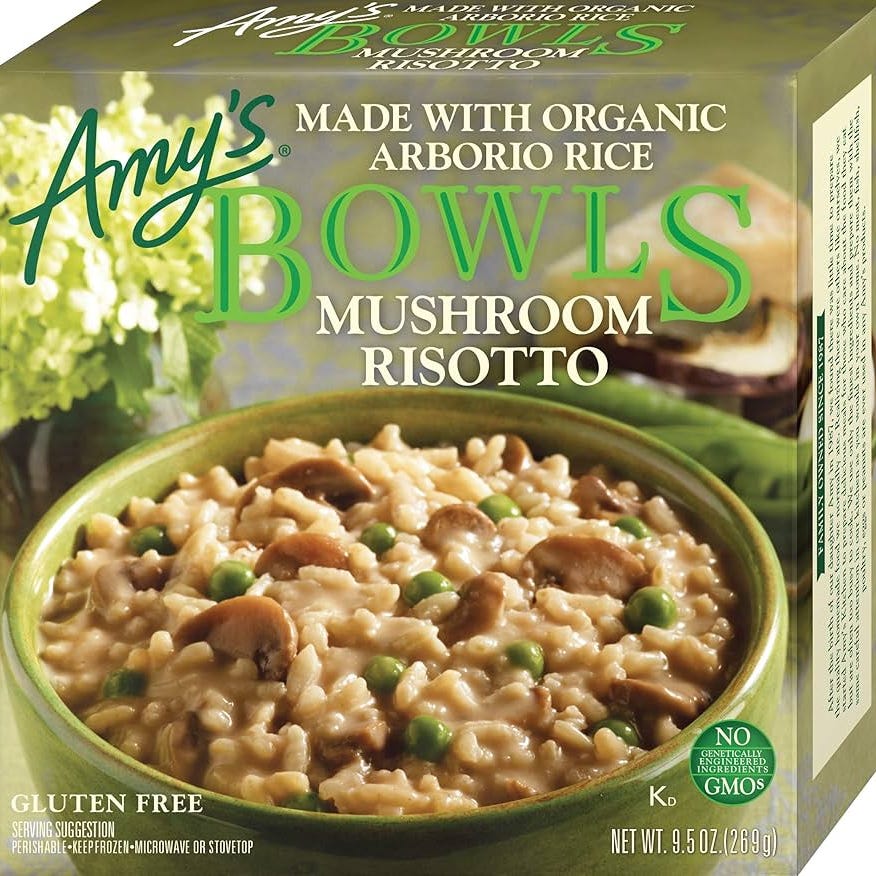 mushroom risotto packaged meal