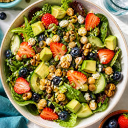 Berry Chickpea & Walnut Salad