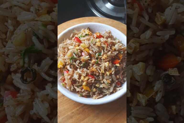 Garlic Rice Recipe #shorts #rice #lunch # #nirvvikitchen