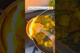 10 min quick dinner recipe| Easy Paneer kathi roll | High Protein Healthy paneer wrap #paneer#recipe