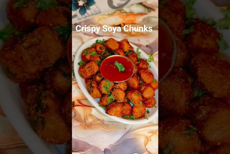Super Crispy Soya Chunks Recipe | Healthy & Tasty Snacks #shorts #viral #Soya chunks #Healthy snacks