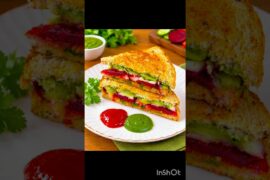 Healthy and easy vegetable sandwich recipe #shorts #ytshorts #viral #trending #recipe #streetfood