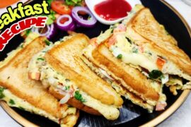 2 Minute Breakfast Recipe | Healthy Bread Egg Sandwich | Quick & Easy Nashta| omelette sandwich