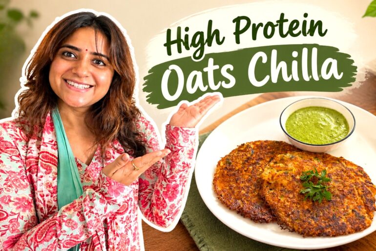 Oats Chilla Recipe in Hindi | Healthy High Protein Breakfast & Snacks | Nirali Jain