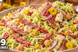 Crunchy Italian Cabbage Salad - Healthy Salad Recipe for Meal Prep