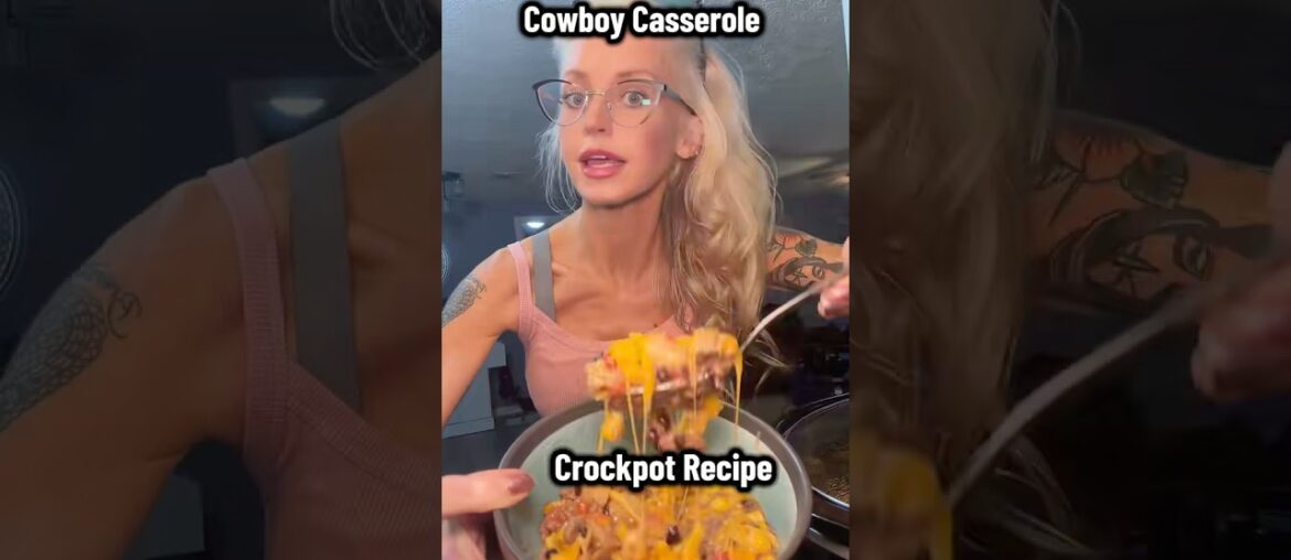 Cowboy Casserole (CrockPot Recipe). Easy, Healthy dinner ideas #easydinnerideas